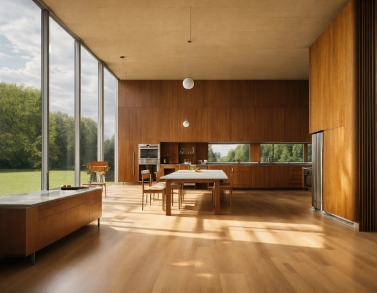 Table, Furniture, Building, Wood, Plant, Interior Design
