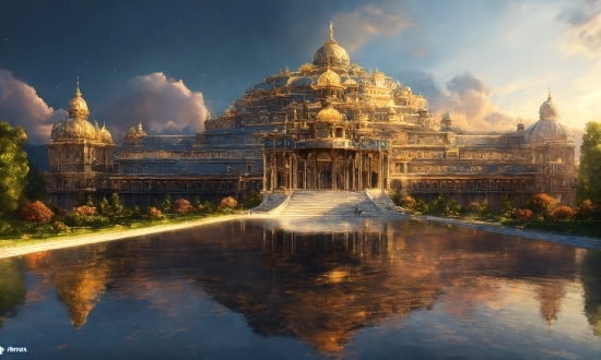 Technology Stock Footage, Water, Cloud, Sky, World, Temple