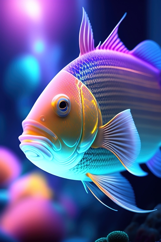Text To Image Generation Online, Seawater, Fish, Goldfish, Aquarium, Underwater