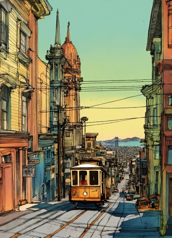 Tramway, Conveyance, Streetcar, Architecture, City, Building