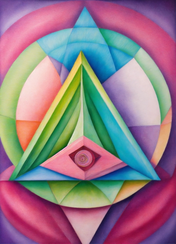Triangle, Art, Pink, Creative Arts, Magenta, Aqua