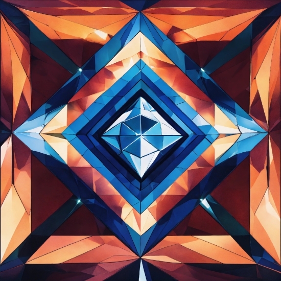 Triangle, Creative Arts, Art, Symmetry, Electric Blue, Pattern