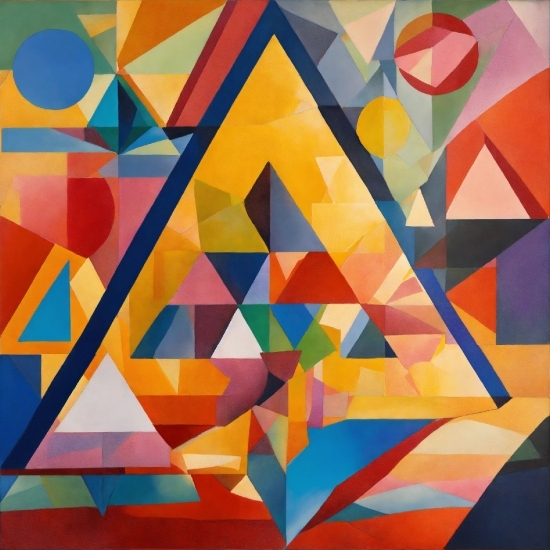 Triangle, Orange, Rectangle, Art, Font, Symmetry