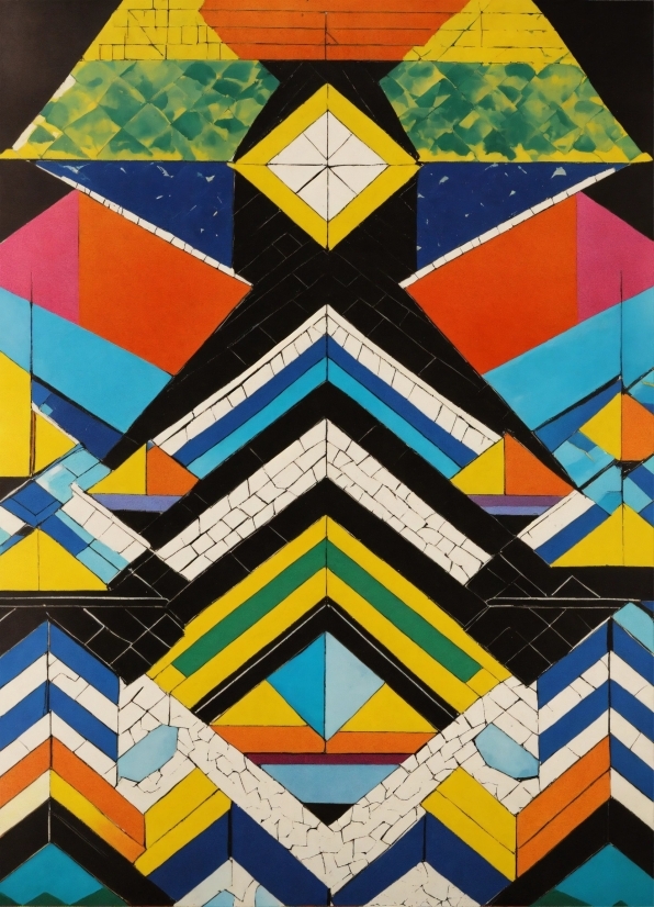 Triangle, Rectangle, Textile, Art, Yellow, Line