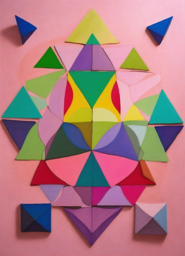 Triangle, Textile, Wheel, Art, Creative Arts, Pink