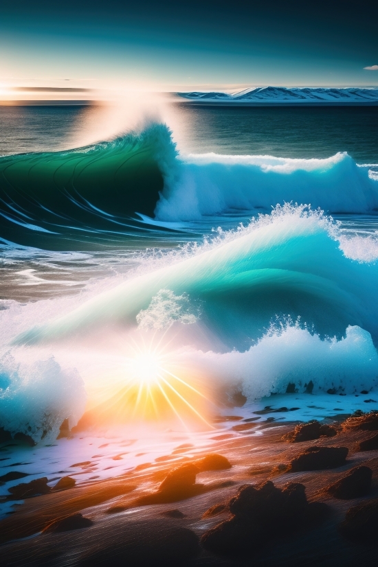 Upscale Image Photoshop 2022, Sea, Ocean, Sky, Water, Reflection