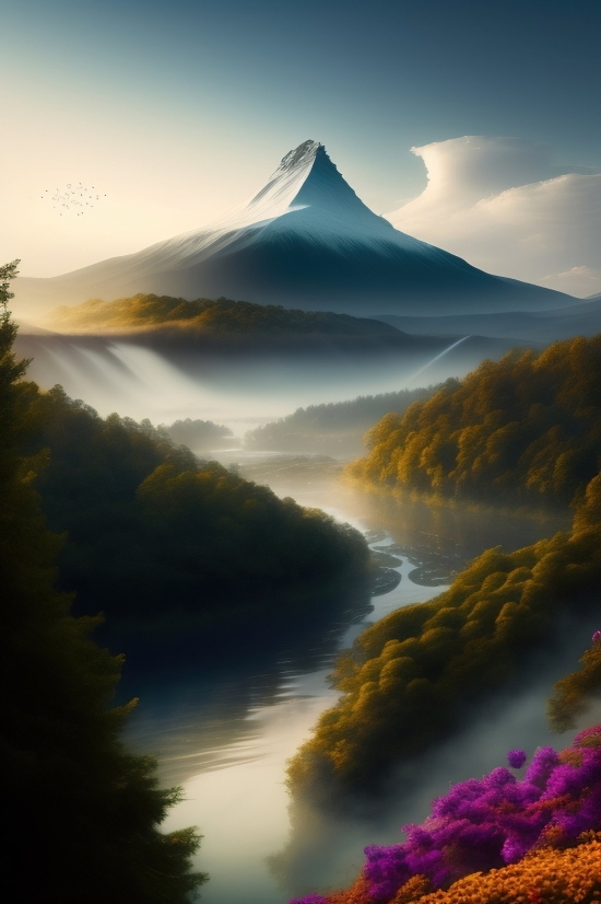Volcano, Mountain, Natural Elevation, Geological Formation, Sun, Landscape