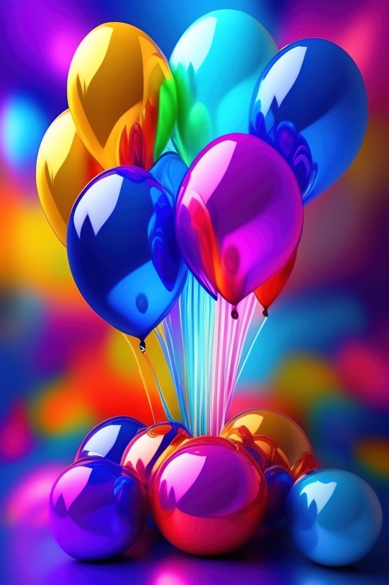 Wallpaper, Balloon, Colorful, Party, Confetti, Celebration