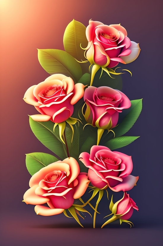 Wallpaper, Floral, Pink, Lily, Flower, Tulip