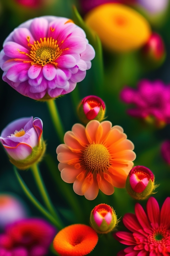 Wallpaper, Flower, Pink, Petal, Daisy, Flowers