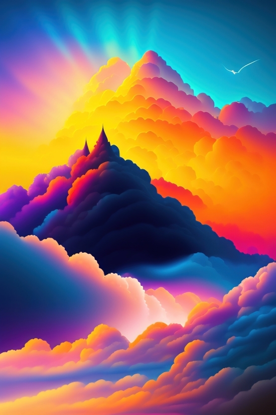 Wallpaper, Heat, Sun, Sky, Clouds, Map