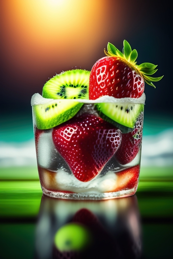 Wallpaper, Kiwi, Strawberry, Fruit, Berry, Strawberries
