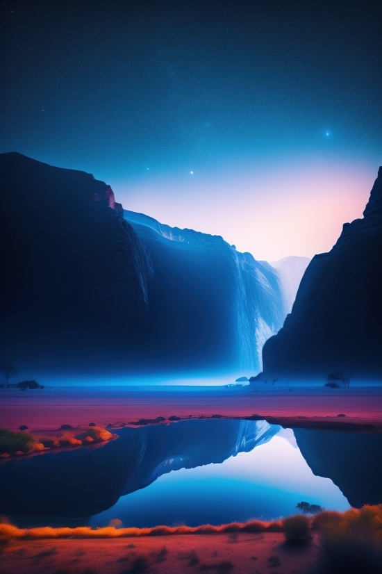 Wallpaper, Landscape, Sky, Sun, Sunset, Mountain