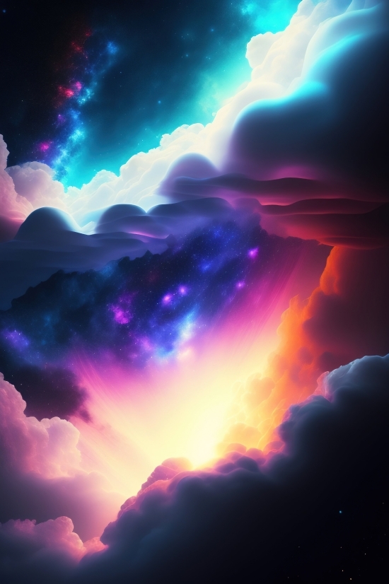 Wallpaper, Lightning, Light, Space, Fractal, Sky