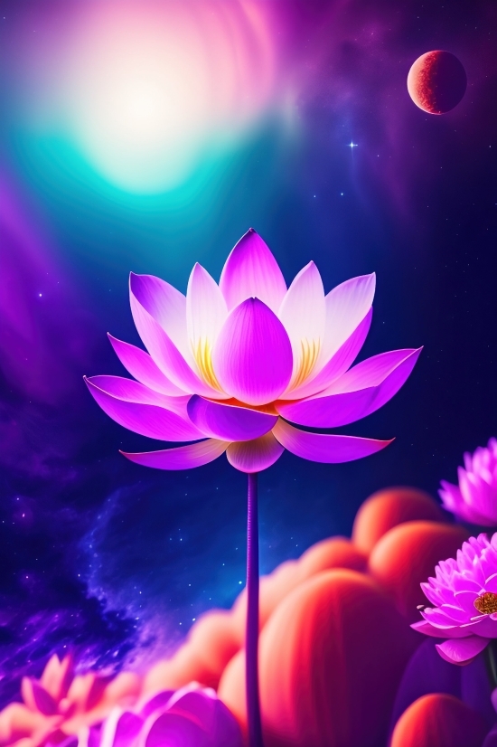 Wallpaper, Lotus, Design, Fractal, Art, Light