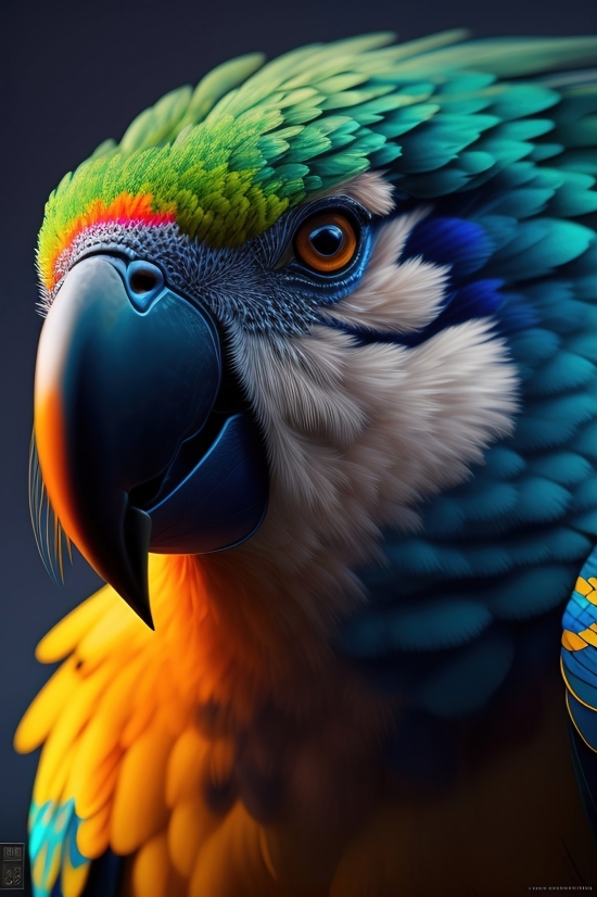 Wallpaper, Macaw, Parrot, Bird, Beak, Animal