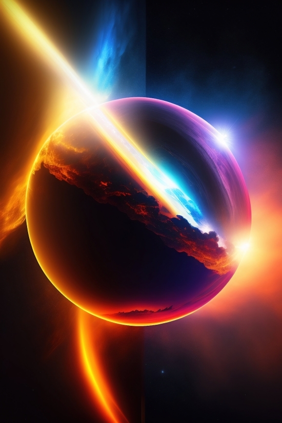 Wallpaper, Planet, Celestial Body, Light, Space, Fractal