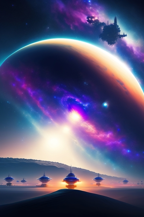 Wallpaper, Planet, Celestial Body, Space, Light, Fantasy