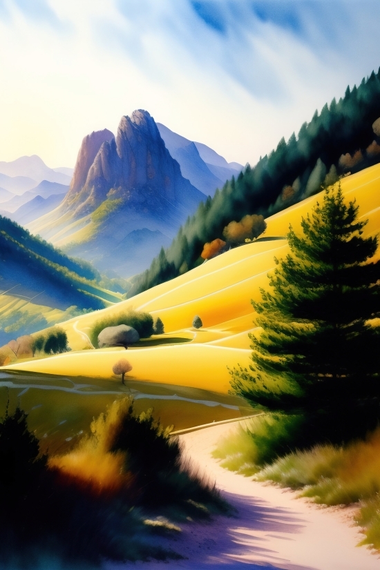 Wallpaper, Sky, Landscape, Mountain, Mountains, Travel