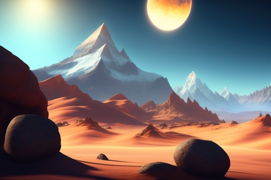 Wallpaper, Sun, Moon, Star, Sunset, Celestial Body