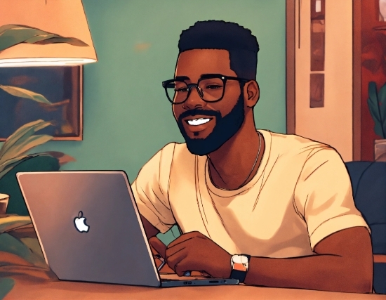Watch, Glasses, Smile, Personal Computer, Computer, Laptop