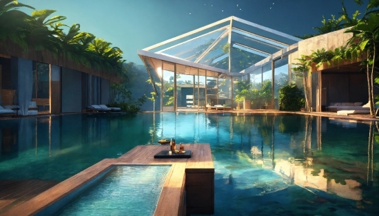 Water, Plant, Building, Swimming Pool, Sky, Interior Design