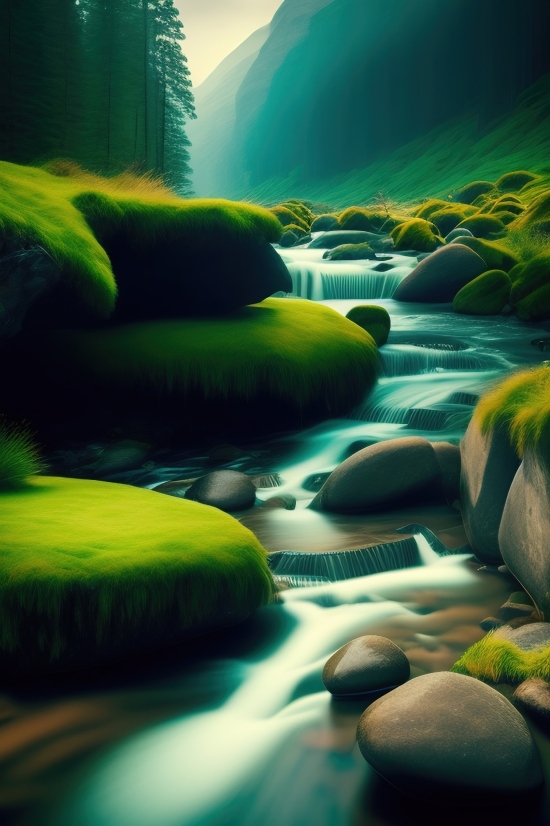 Water, River, Landscape, Rock, Planet, Stream