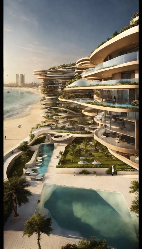 Water, Sky, Building, Urban Design, Condominium, Tower Block