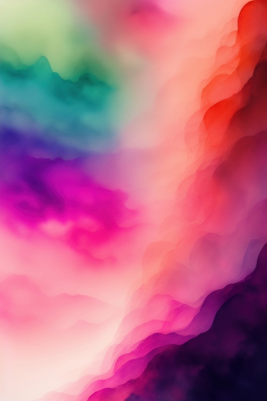 Watercolor, Fractal, Futuristic, Wallpaper, Light, Fantasy