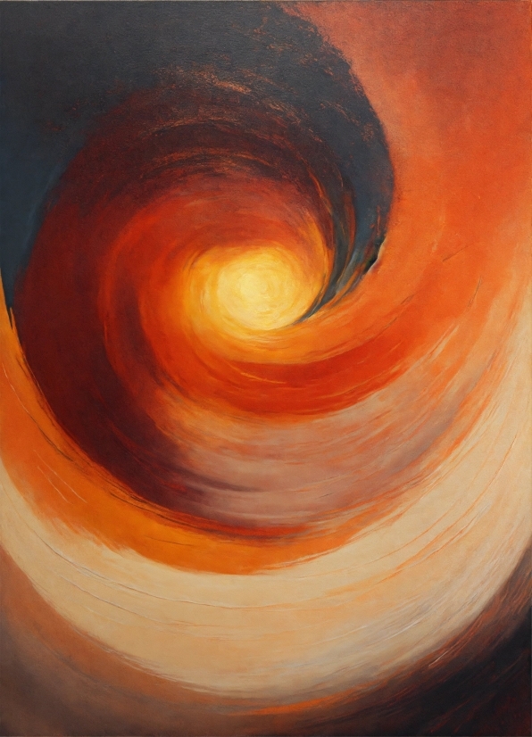 Wood, Orange, Art, Painting, Spiral, Paint