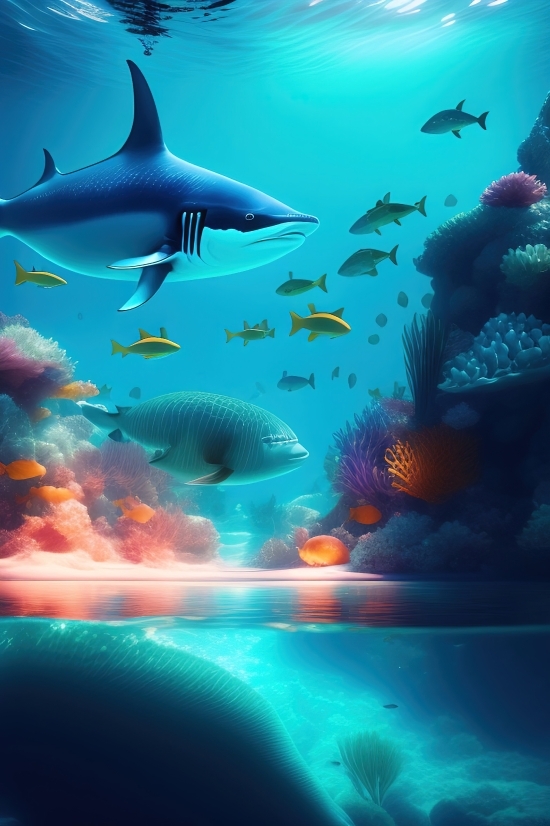 Zyro Image Enlarger, Aquarium, Sea, Underwater, Fish, Coral