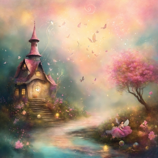 Ai Application, Plant, Atmospheric Phenomenon, Art, Painting, Cg Artwork