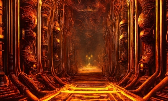 Ai Based Video Maker, Light, Amber, Red, Art, Symmetry