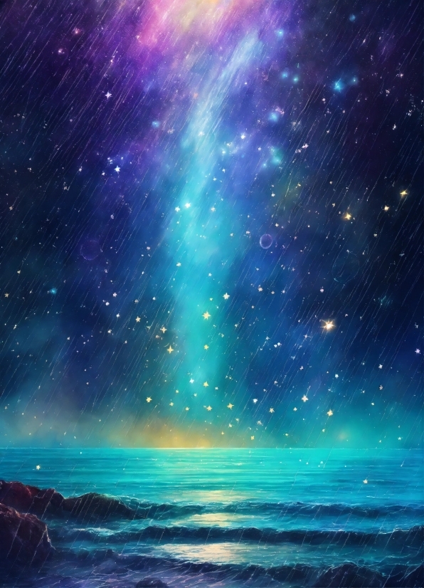 Ai Image Generator Wombo, Water, Atmosphere, Sky, Natural Landscape, Art