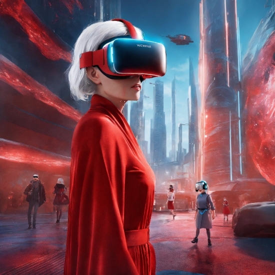 Ai To Draw Pictures, World, Red, Cg Artwork, Helmet, Snapshot