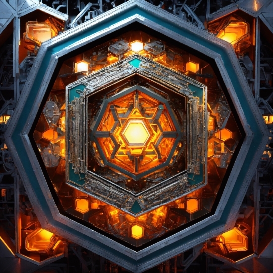 Amber, Symmetry, Pattern, Art, Glass, Triangle
