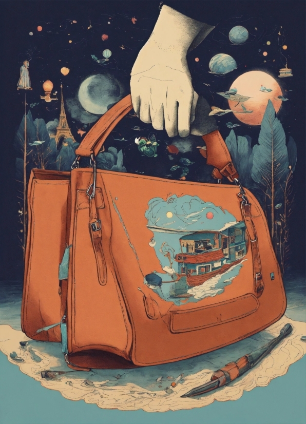 Art, Painting, Bag, Space, Illustration, Luggage And Bags