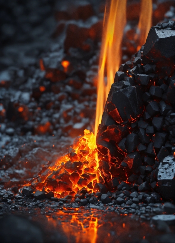 Ash, Flame, Water, Wood, Fire, Heat