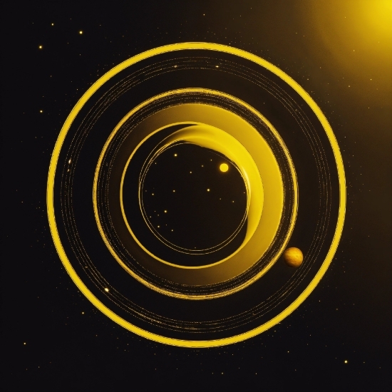 Astronomical Object, Gold, Circle, Science, Space, Art