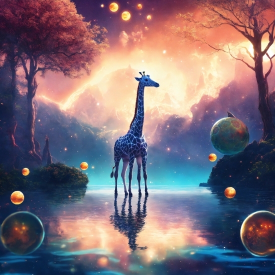 Atmosphere, Giraffidae, Giraffe, World, Vertebrate, Nature