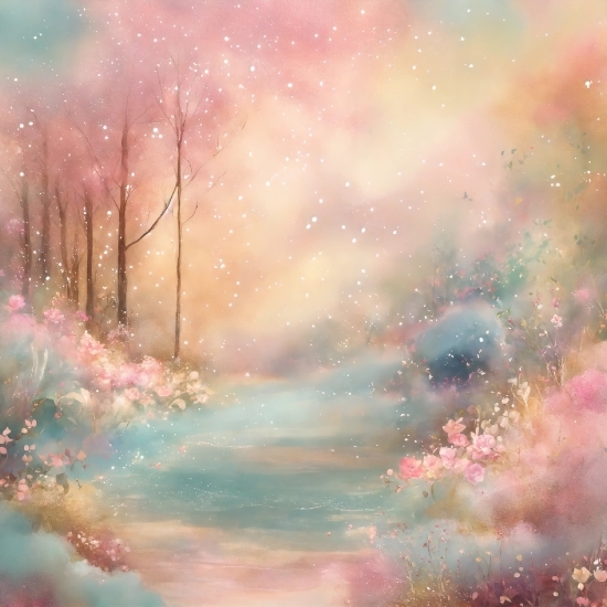 Atmosphere, Sky, Cloud, Natural Landscape, Branch, Pink