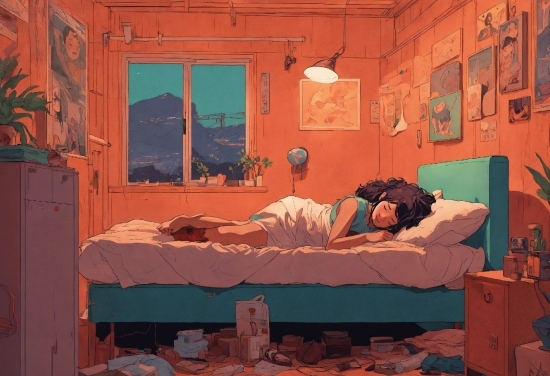 Attitude Wallpaper Hd 1080p, Furniture, Comfort, Bed Frame, Orange, Textile