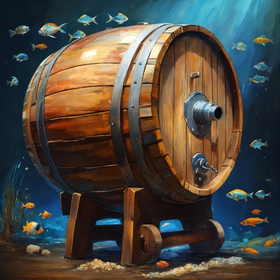 Barrel, Wood, World, Art, Gas, Circle