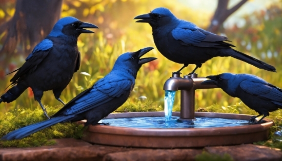 Bird, Blue, Vertebrate, Water, Botany, Beak