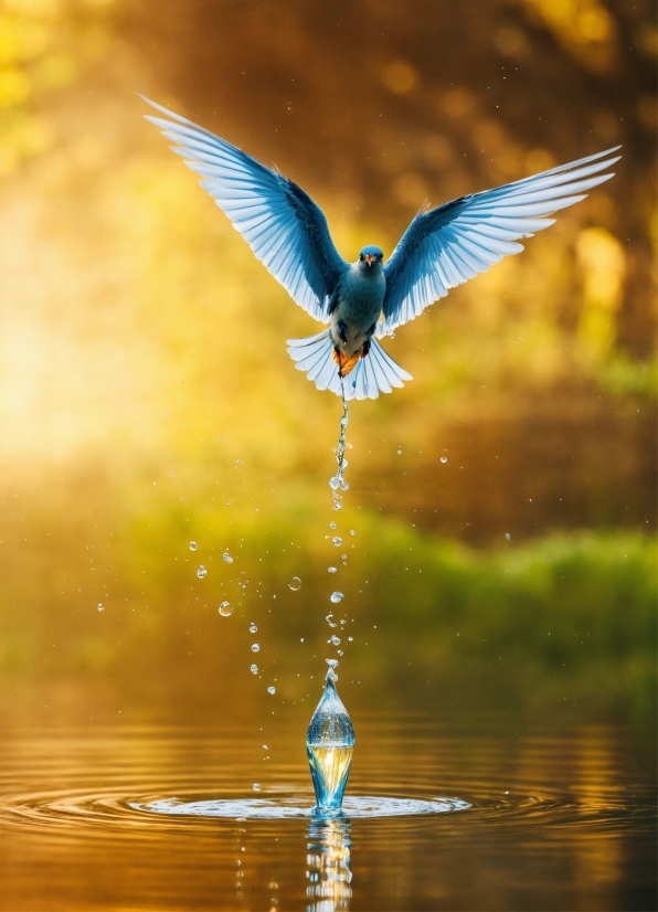 Bird, Water, Beak, Nature, Feather, Liquid
