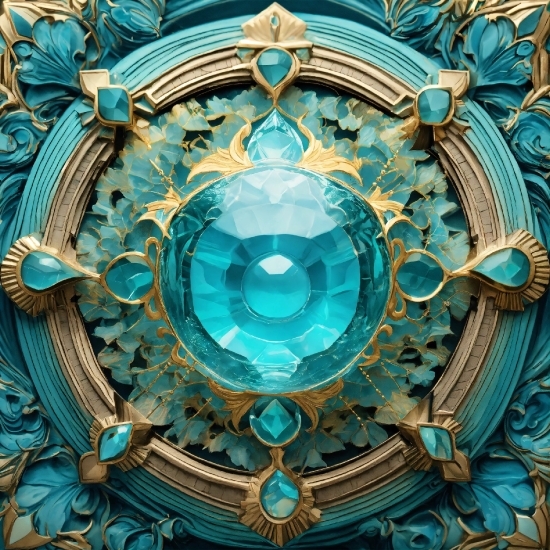 Blue, Azure, Aqua, Art, Symmetry, Pattern