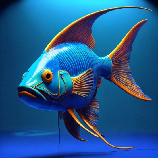 Blue, Fin, Underwater, Fish, Marine Biology, Electric Blue