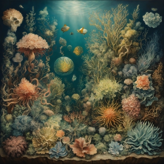 Botany, Underwater, Organism, Art, Plant, Marine Biology
