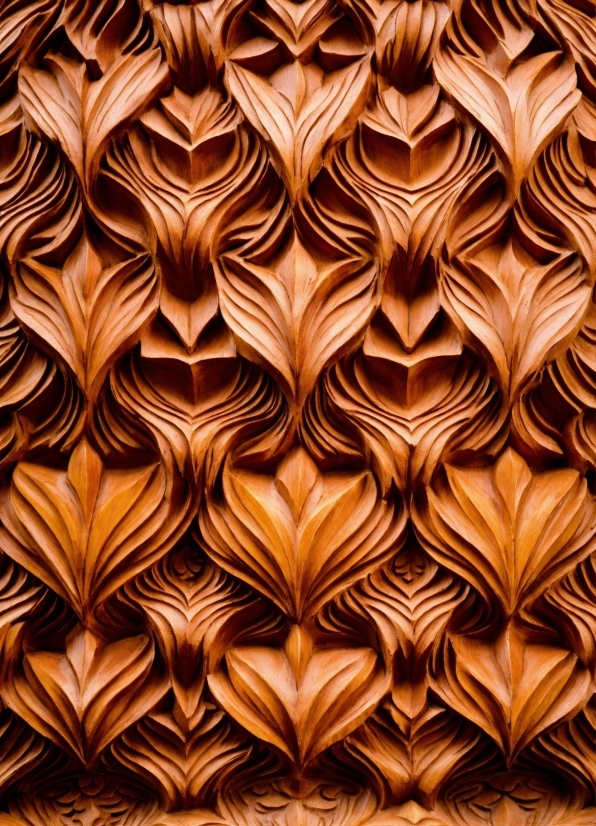 Brown, Wood, Material Property, Symmetry, Art, Pattern