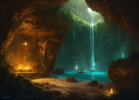 Candle Motion Background Free, Water, Organism, Body Of Water, Cave, Formation